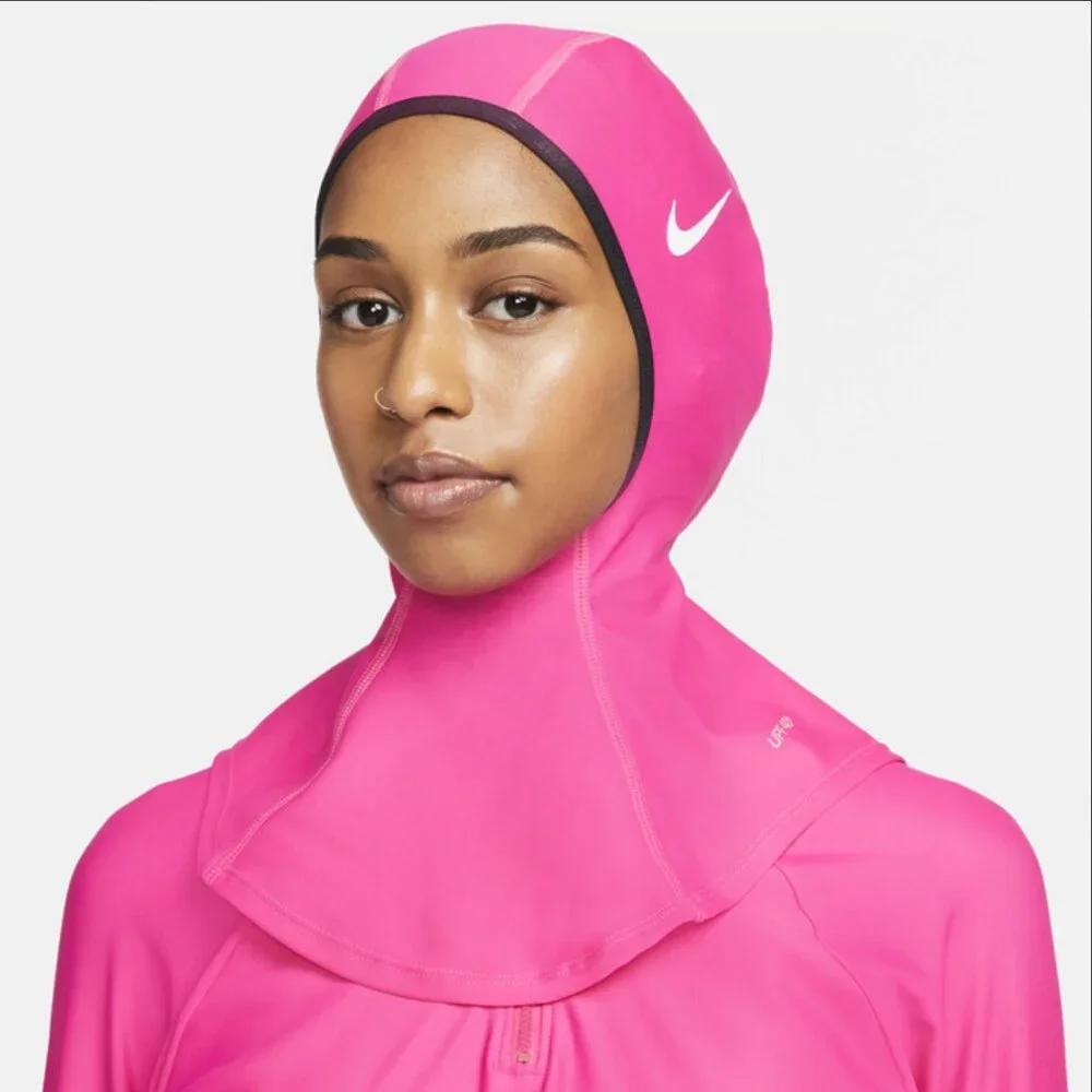 Nike Women's Victory Swim Hijab in Pink Prime Size M/L - Picture 1 of 5